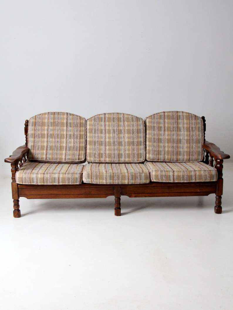 vintage lodge style rustic couch