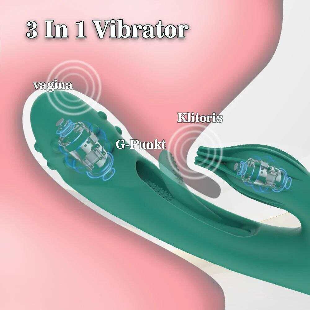 PASSION PULSE ADULT 2 In 1 Green Power Rabbit Vibrator