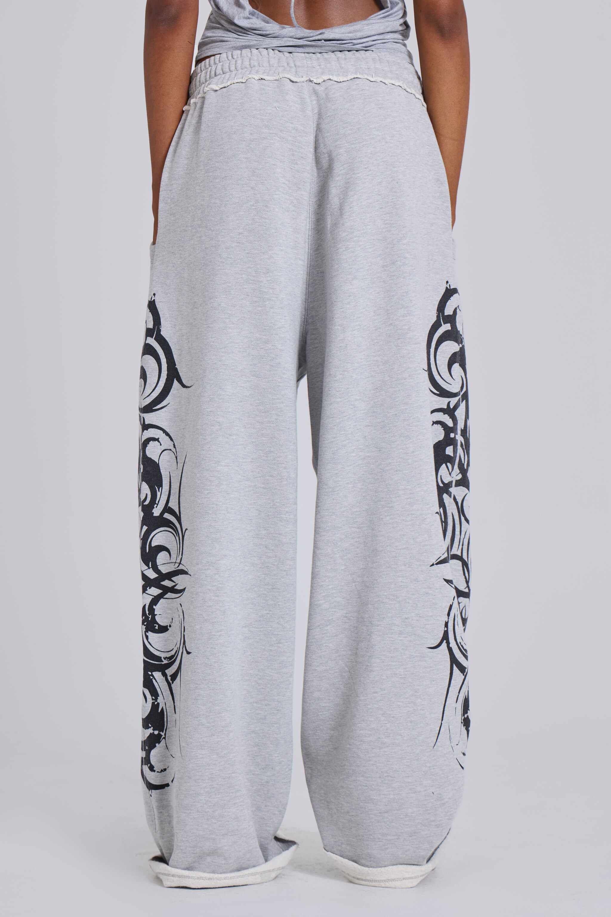 Grey Baggy Blade Joggers