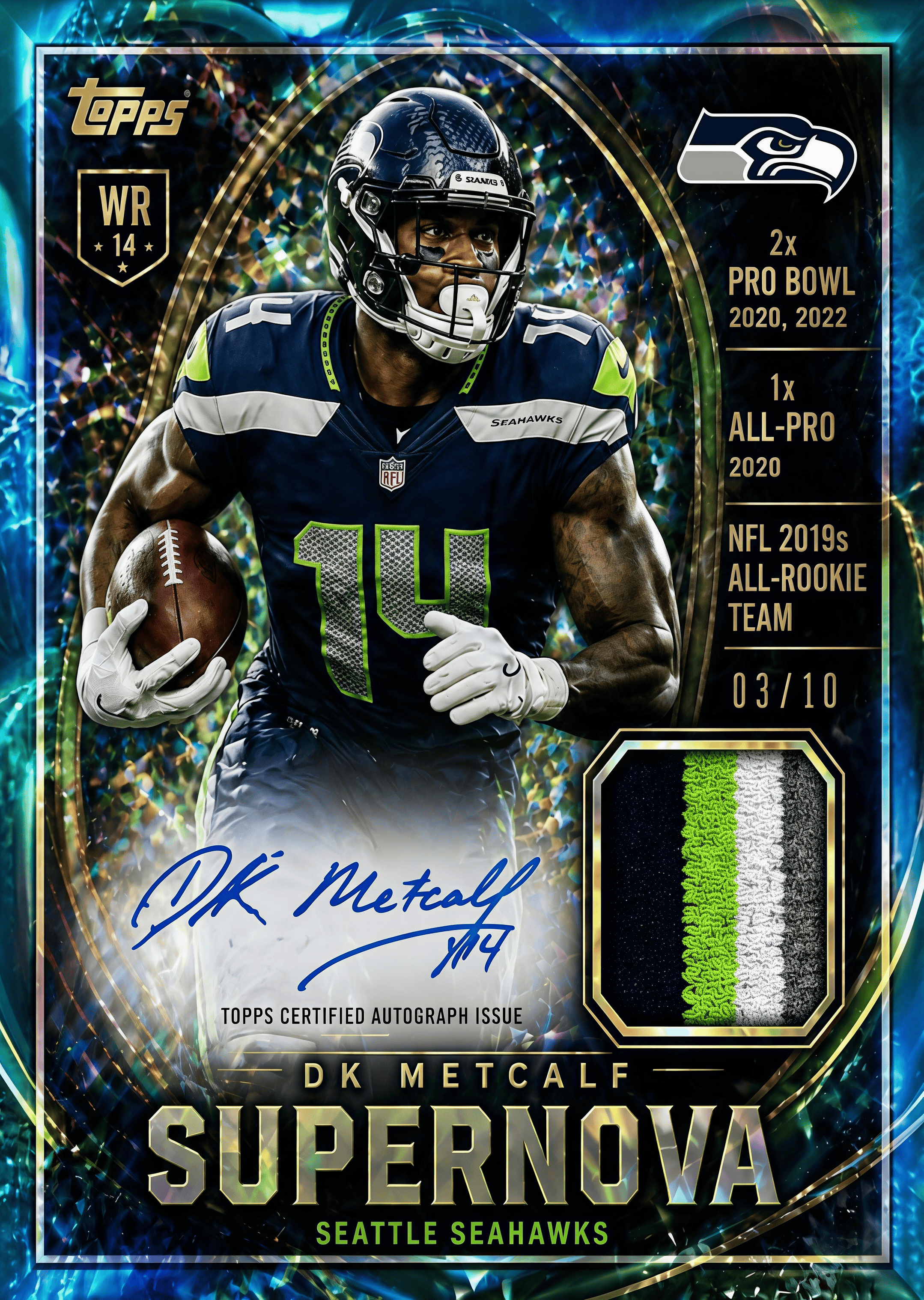 2026 Seattle Seahawks 50th Anniversary Trading Cards Hobby Box
