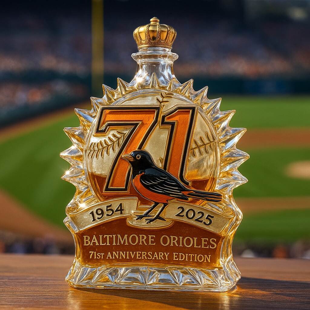 Baltimore Orioles 71st Anniversary Edition Whiskey Bottle