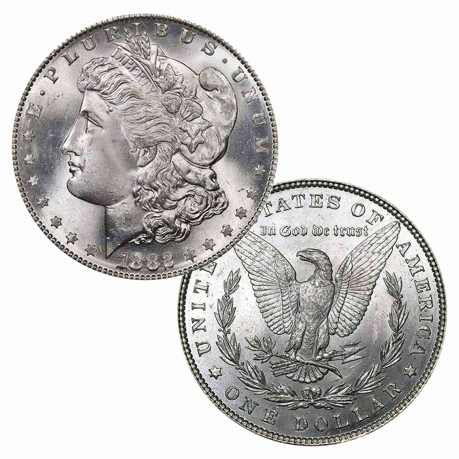 1882 P Morgan Commemorative Silver Dollar Brilliant Uncirculated (BU)