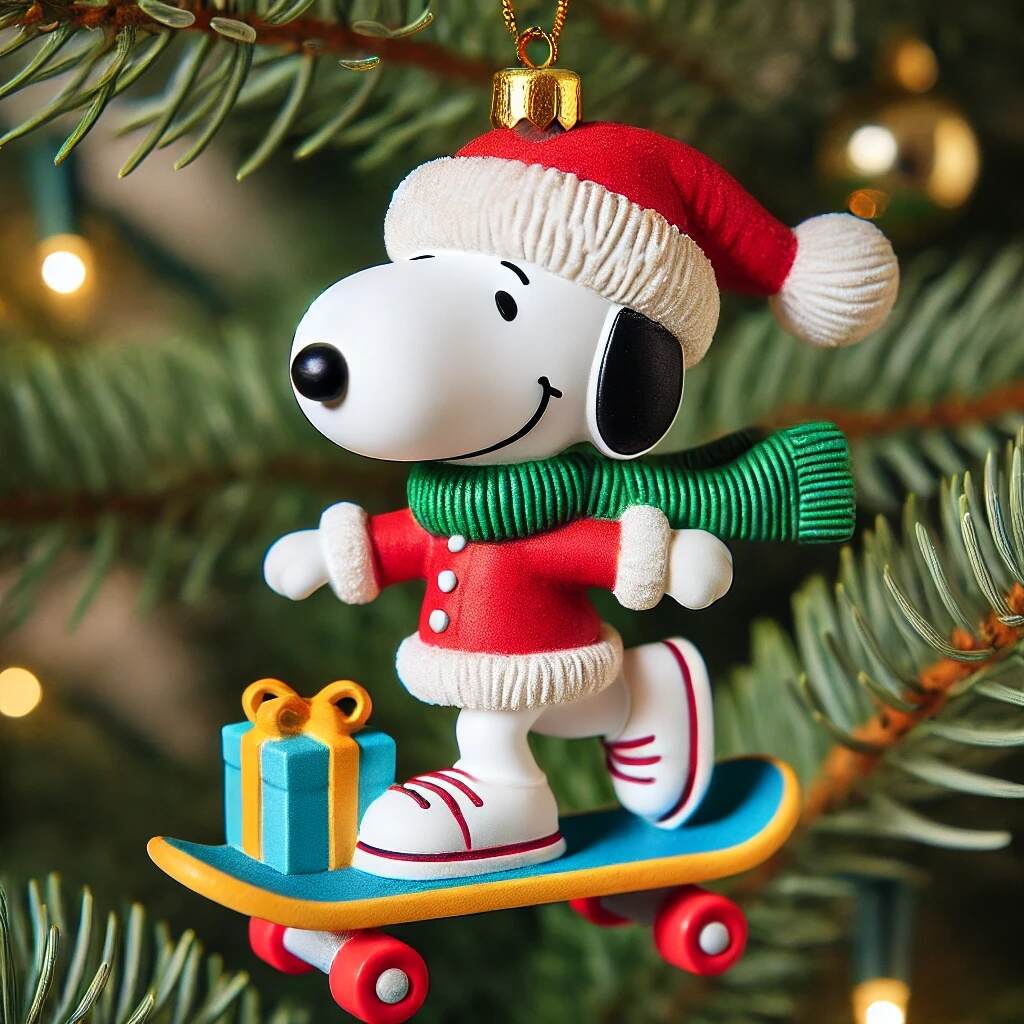 Snoooopy Gift Giving Christmas Ornament