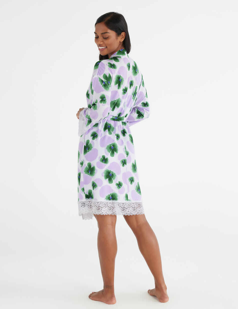 Lace Trim Robe