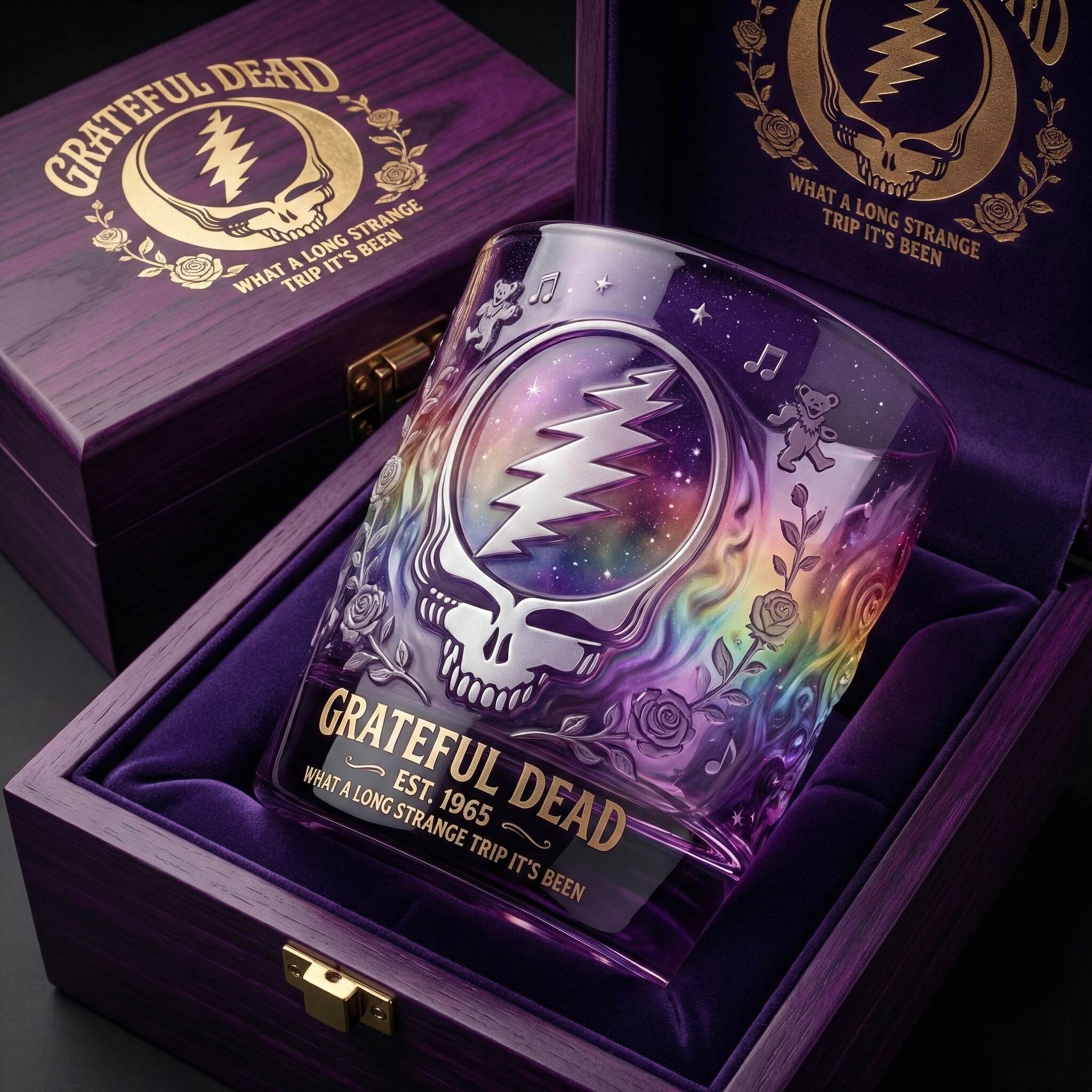 Grateful Dead Psychedelic Collector Whiskey Glass