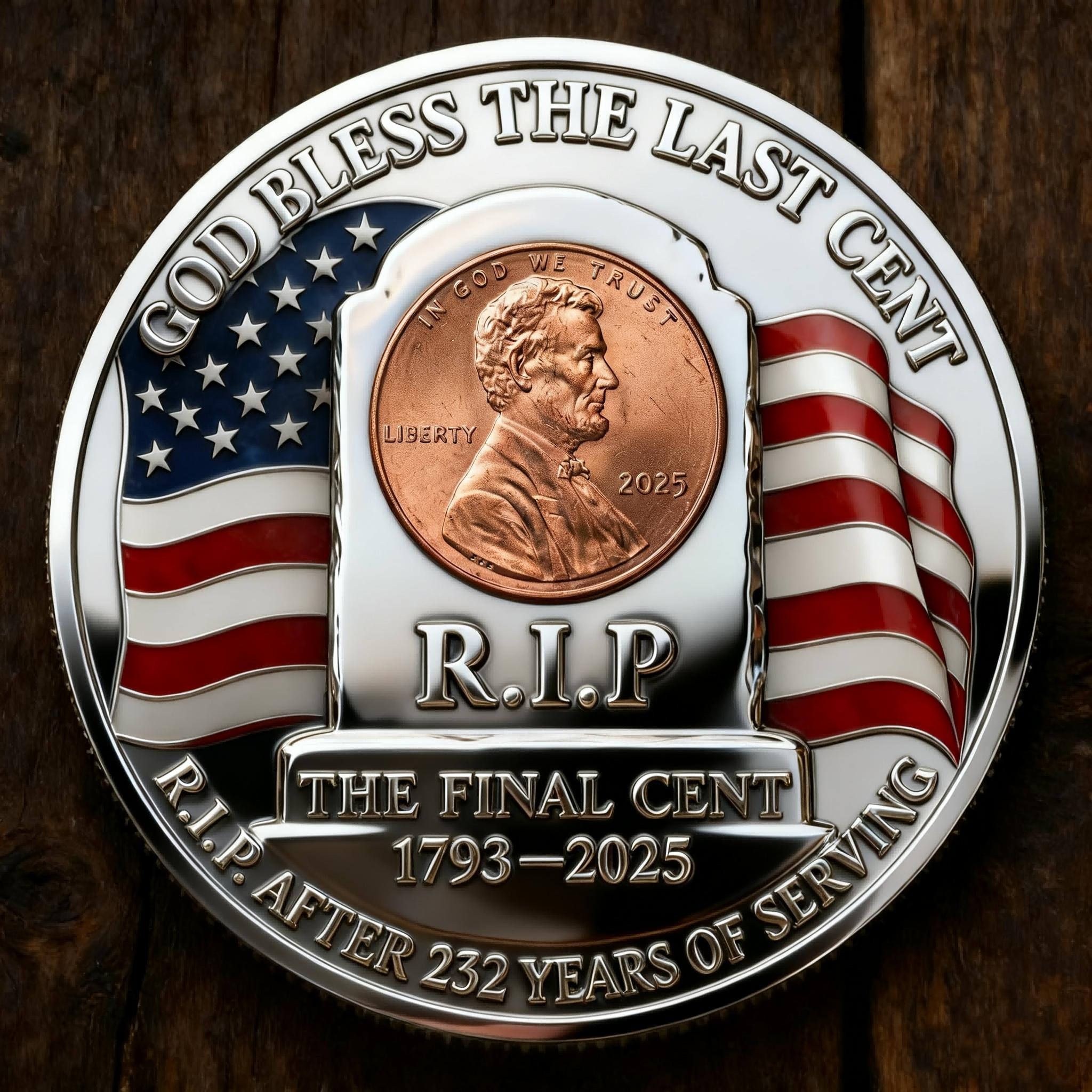 🏆Flash Sale 60% OFF - The Last Cent Commemorative Coin - Fine Uncirculated Limited Edition