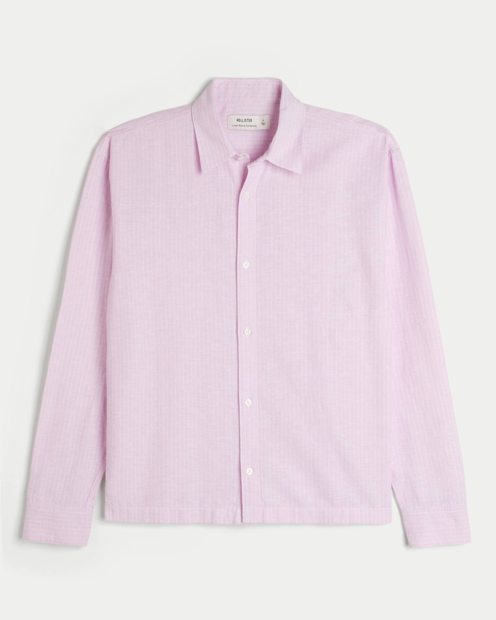 Linen-Blend Button-Through Shirt