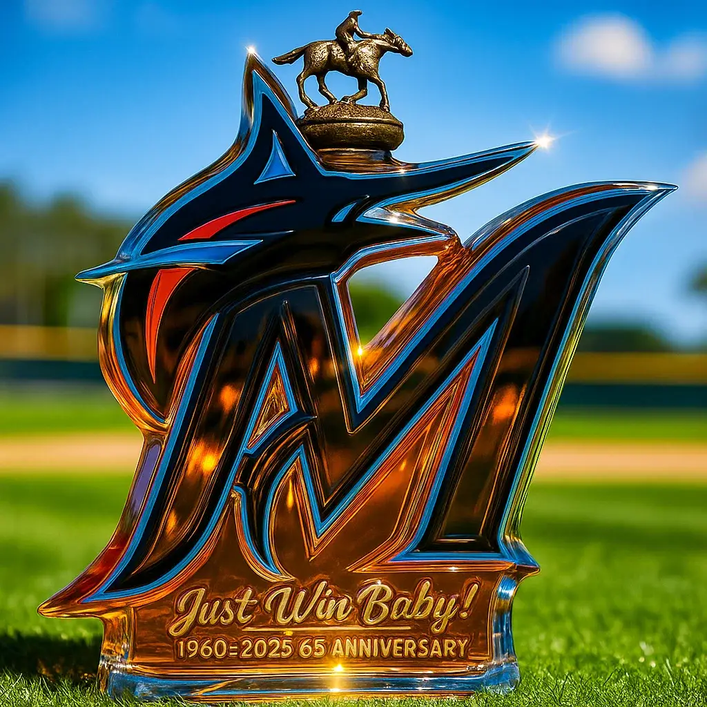 Miami Marlins 65 Anniversary Whisky Bottle