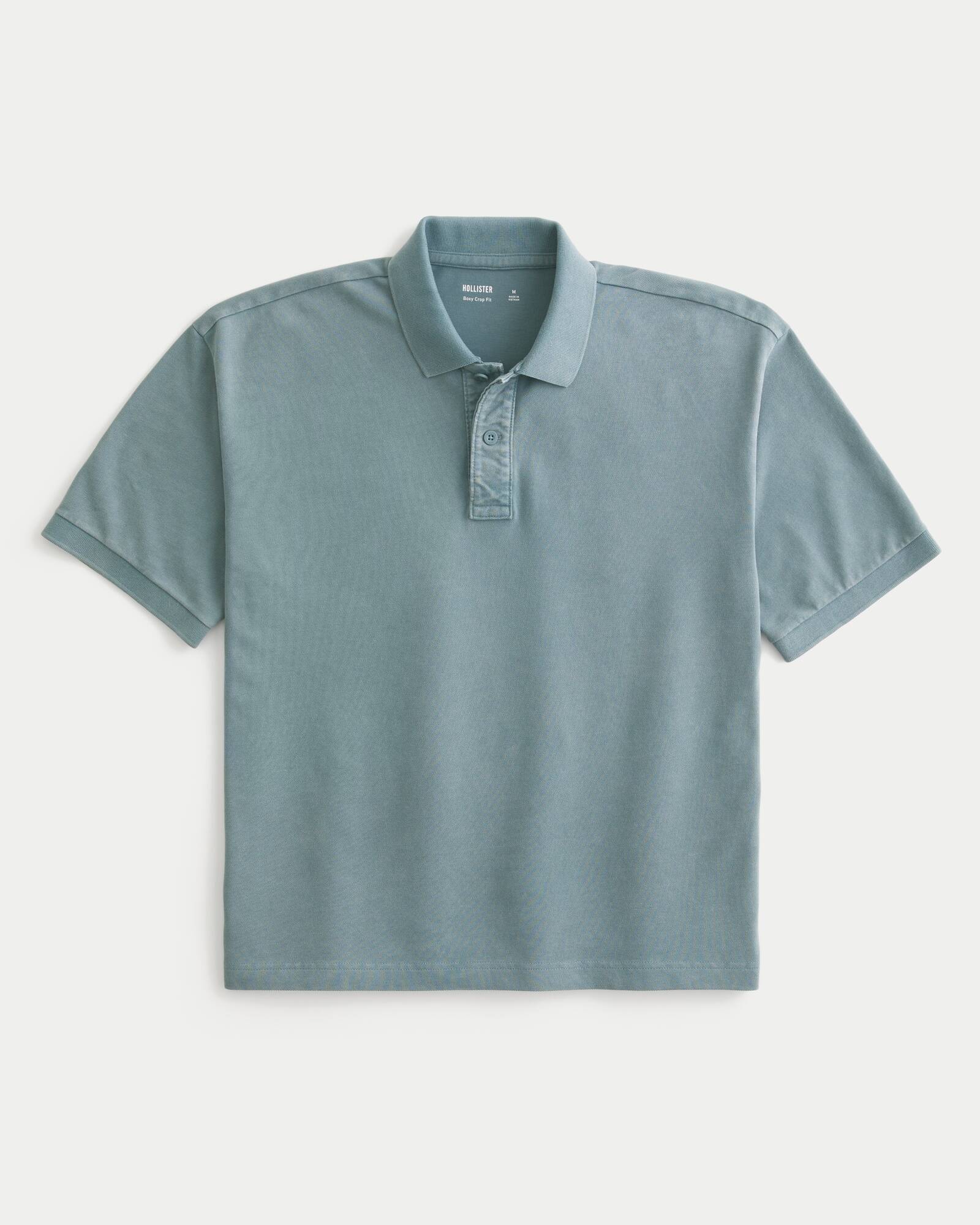 Boxy Crop Washed Polo