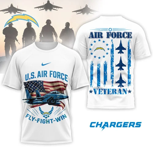 Los Angeles Chargers | Premium NFL Air Force Veteran 3D Shirt NP