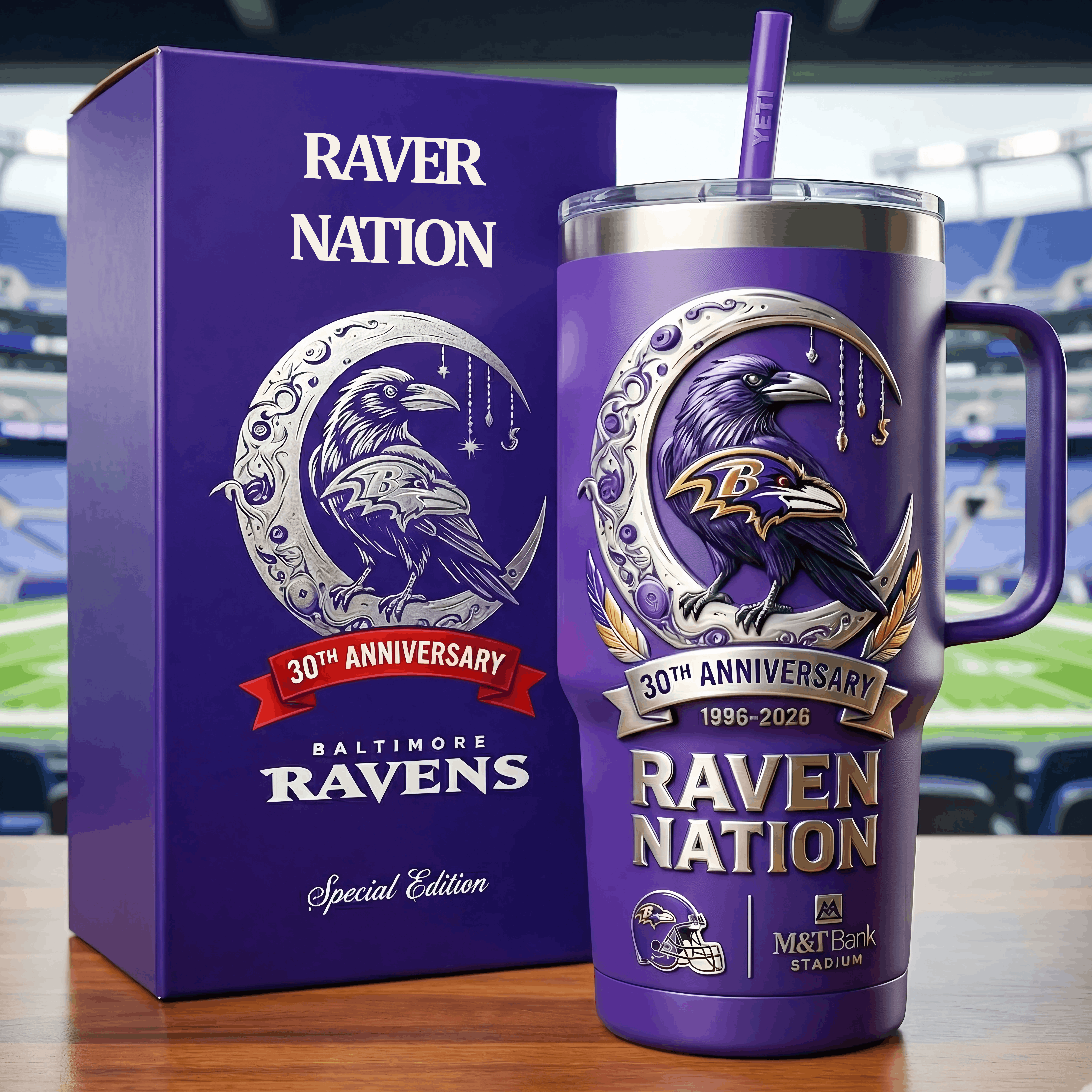 Baltimore Ravens 30th Anniversary Commemorative Tumbler