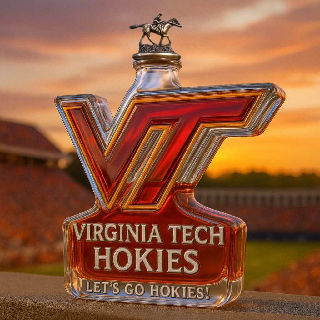 Virginia Tech Hokies Whiskey Bottle