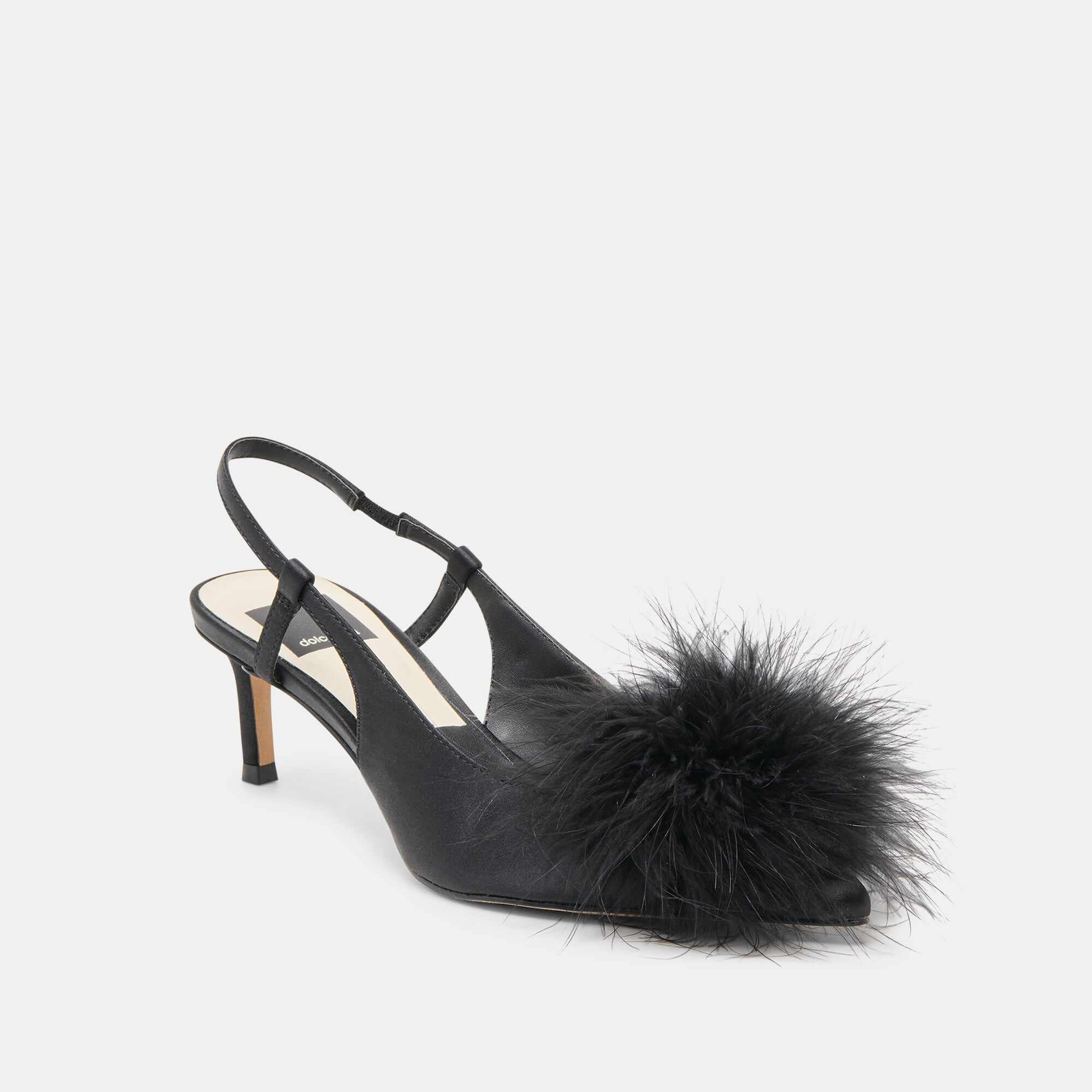 KAMY HEELS ONYX SATIN