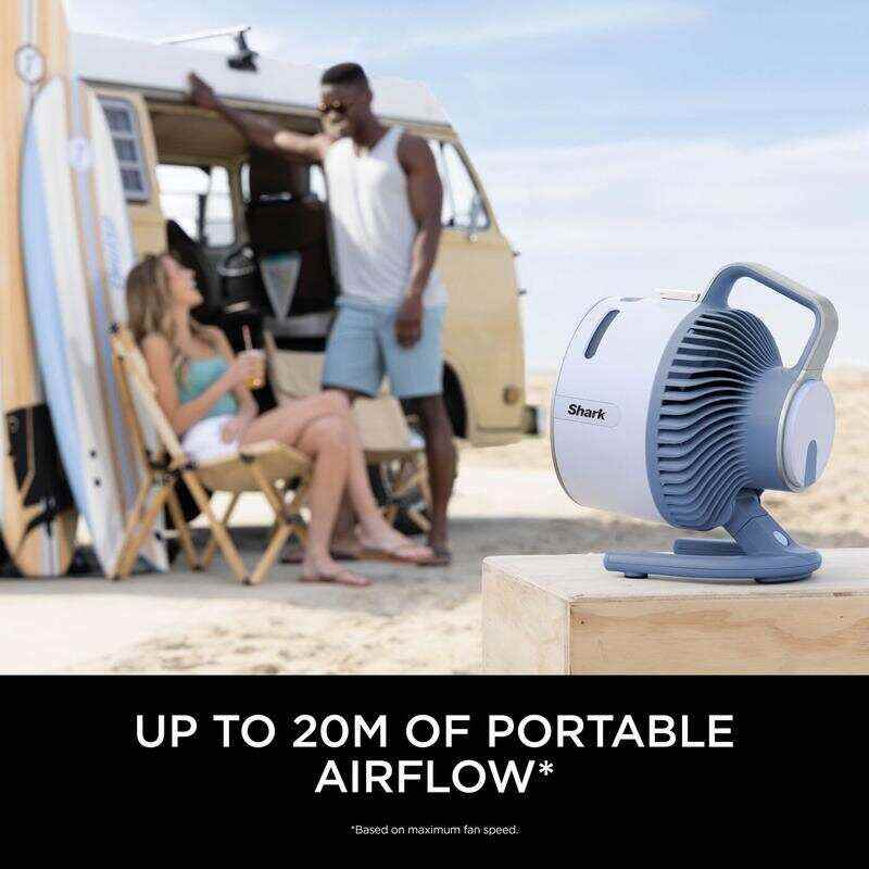 FlexBreeze HydroGo, Powerful Portable Fan with Misting, Indoor & Outdoor Cooling, Quiet & Durable, Corded & Cordless, Compact & Lightweight, Up to 20m Airflow, Charcoal FA050UK