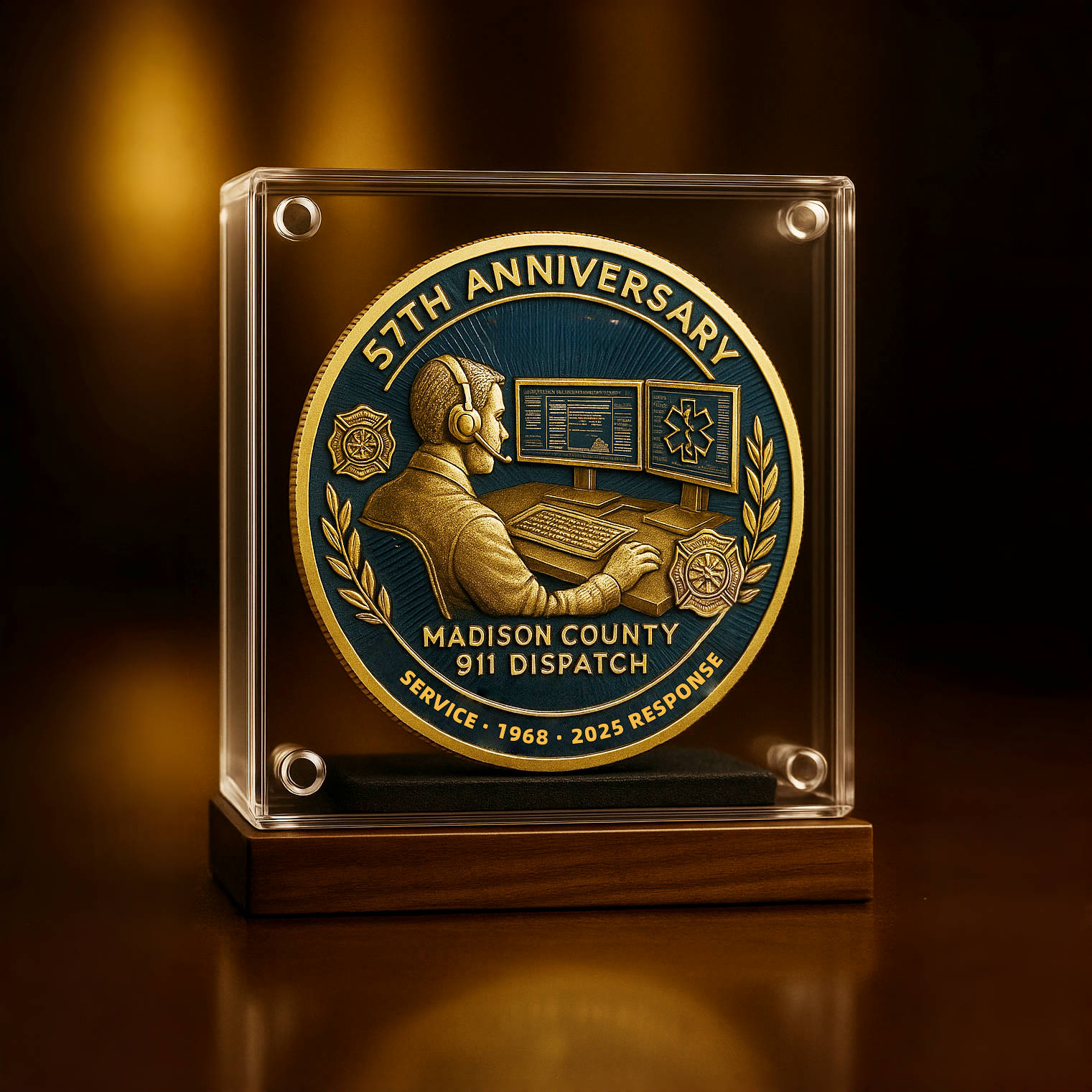 911 Emergency Hotline 57th Anniversary Commemorative Coin