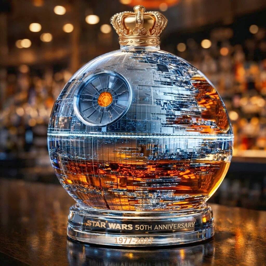 Star Wars 50th Anniversary Death Star Whisky Bottle