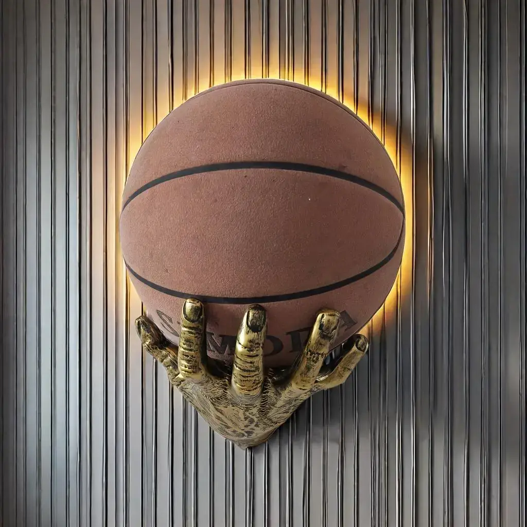 Creative Wall Mounted Basketball Holder, 1 Count Resin Hand-Shaped Basketball Display Rack, Display Shelf, Basketball Storage Rack, Home Decor Supplies, Rack Only #GLOBAL PICKS