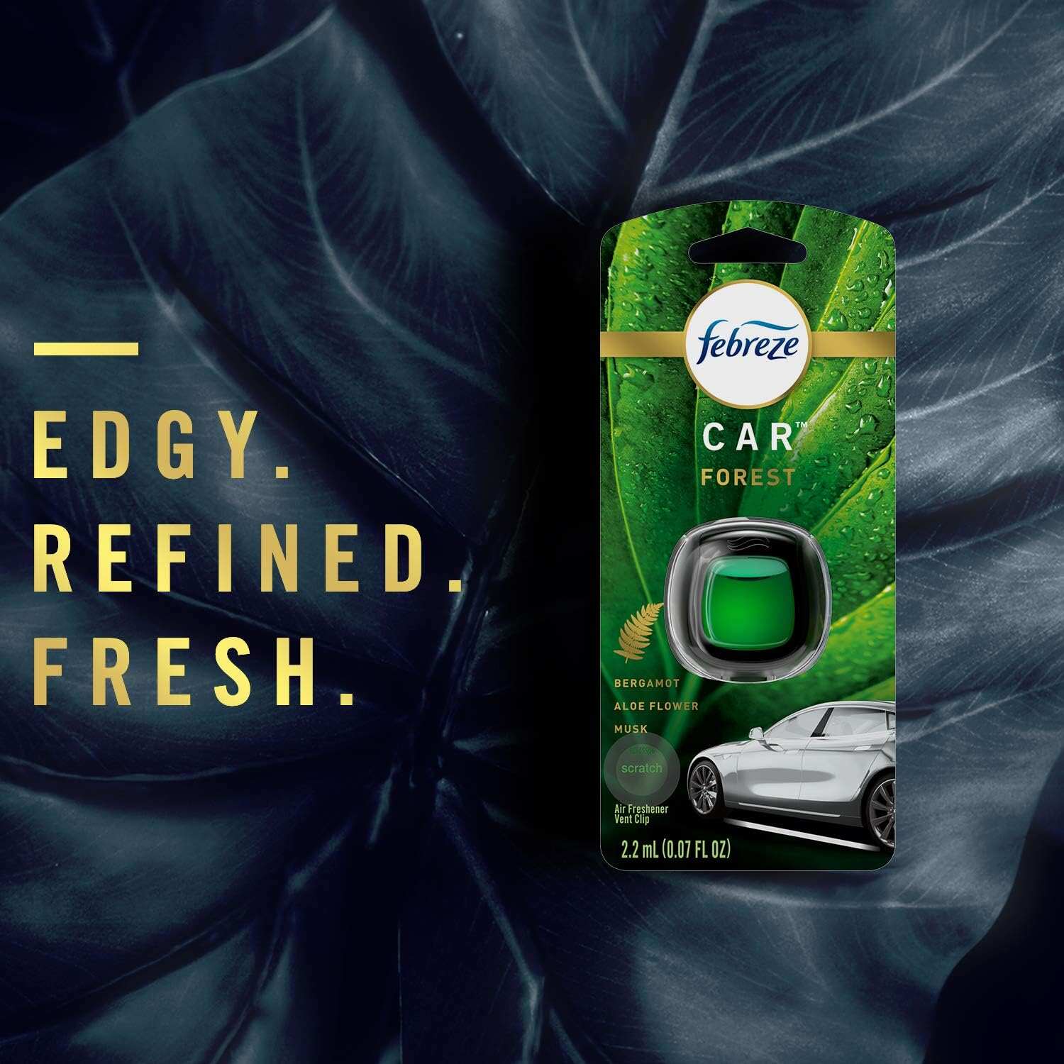 Febreze Car Air Fresheners, New Car Scent, Odor Eliminator for Strong Odors Car Vent Clips (2 Count)