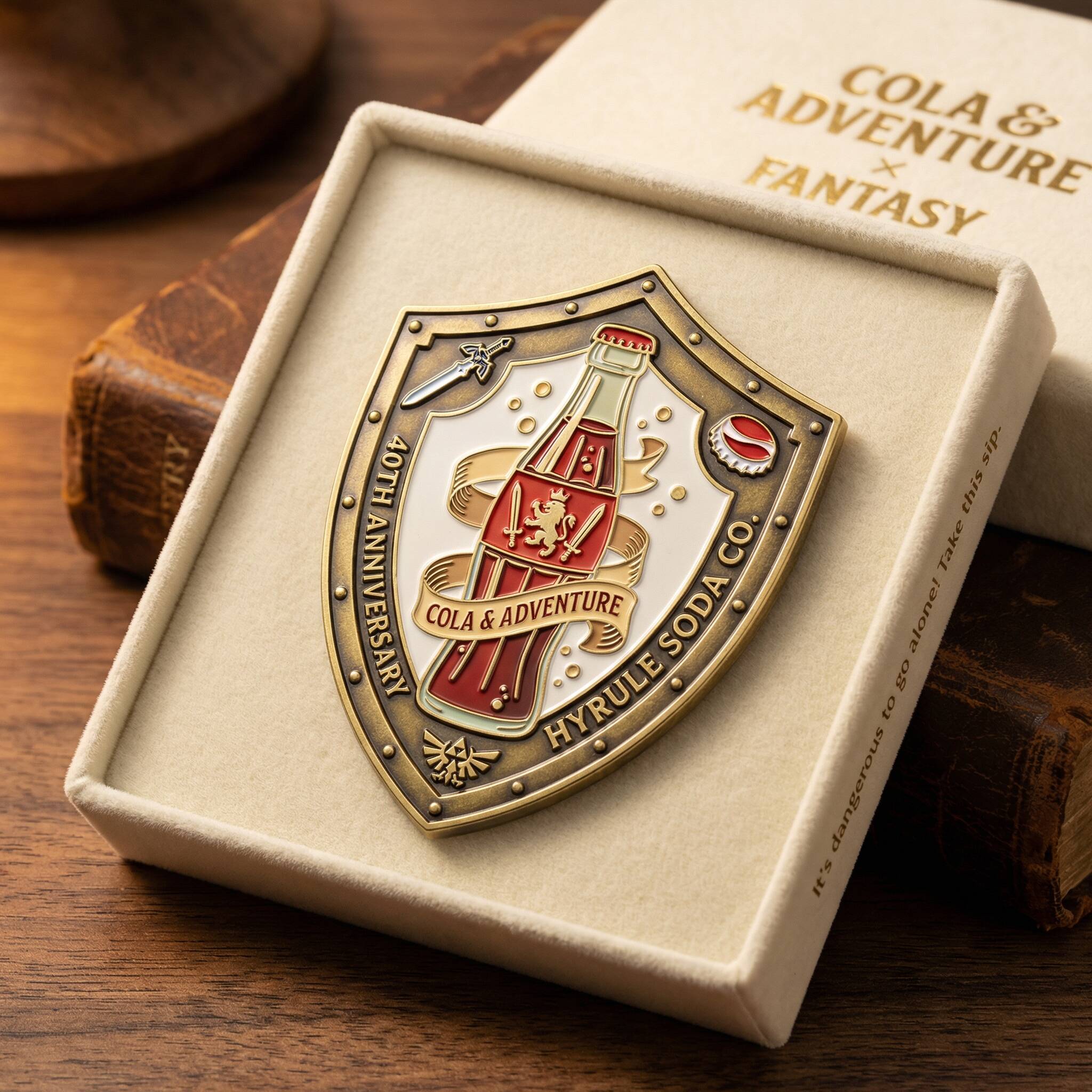 Cola & Adventure Fantasy Crossover – 40th Anniversary Treasure Pin 💎