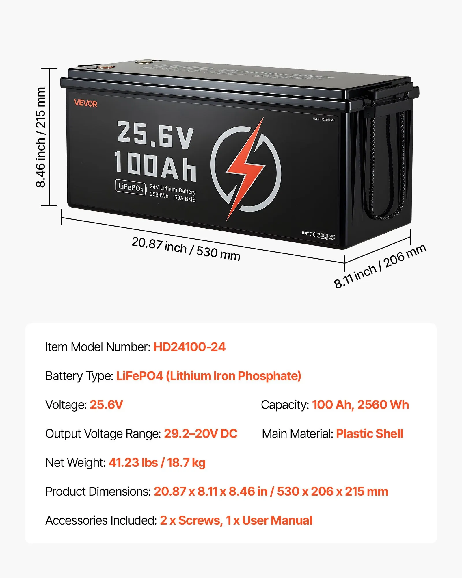 24V 50Ah LiFePO4 Lithium Battery, Bluetooth, Deep Cycle Lithium Rechargeable Battery, Built-in 30A BMS, Low Temp Protection, 4000+ Cycles, Max. 1280Wh, for RV, Camper, Trolling Motors, Marine