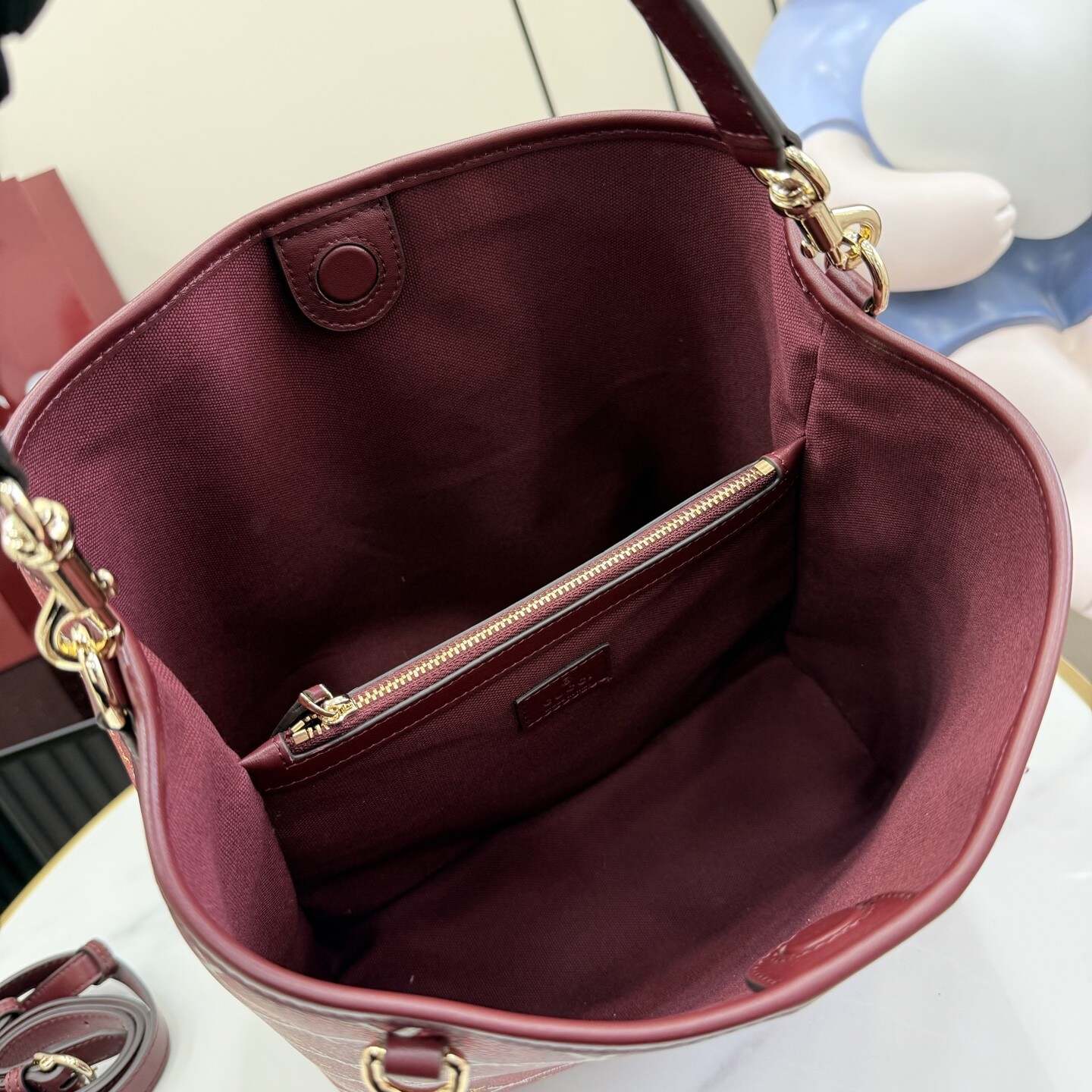 Anaconda Red & Pink Crossbody Bag | Dual Compartments + Center Zip Pocket | Detachable