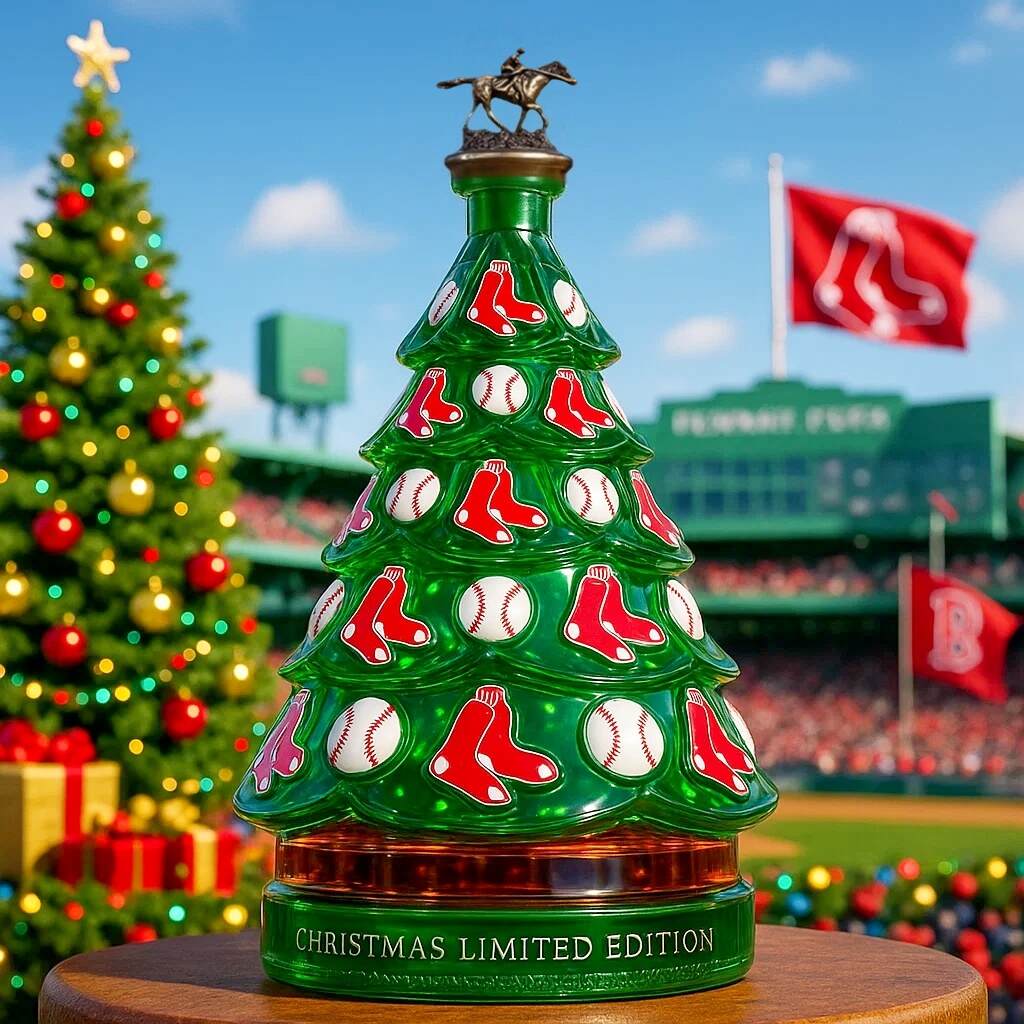 Boston Red Sox Christmas Tree Limited Edition Whisky Bottle