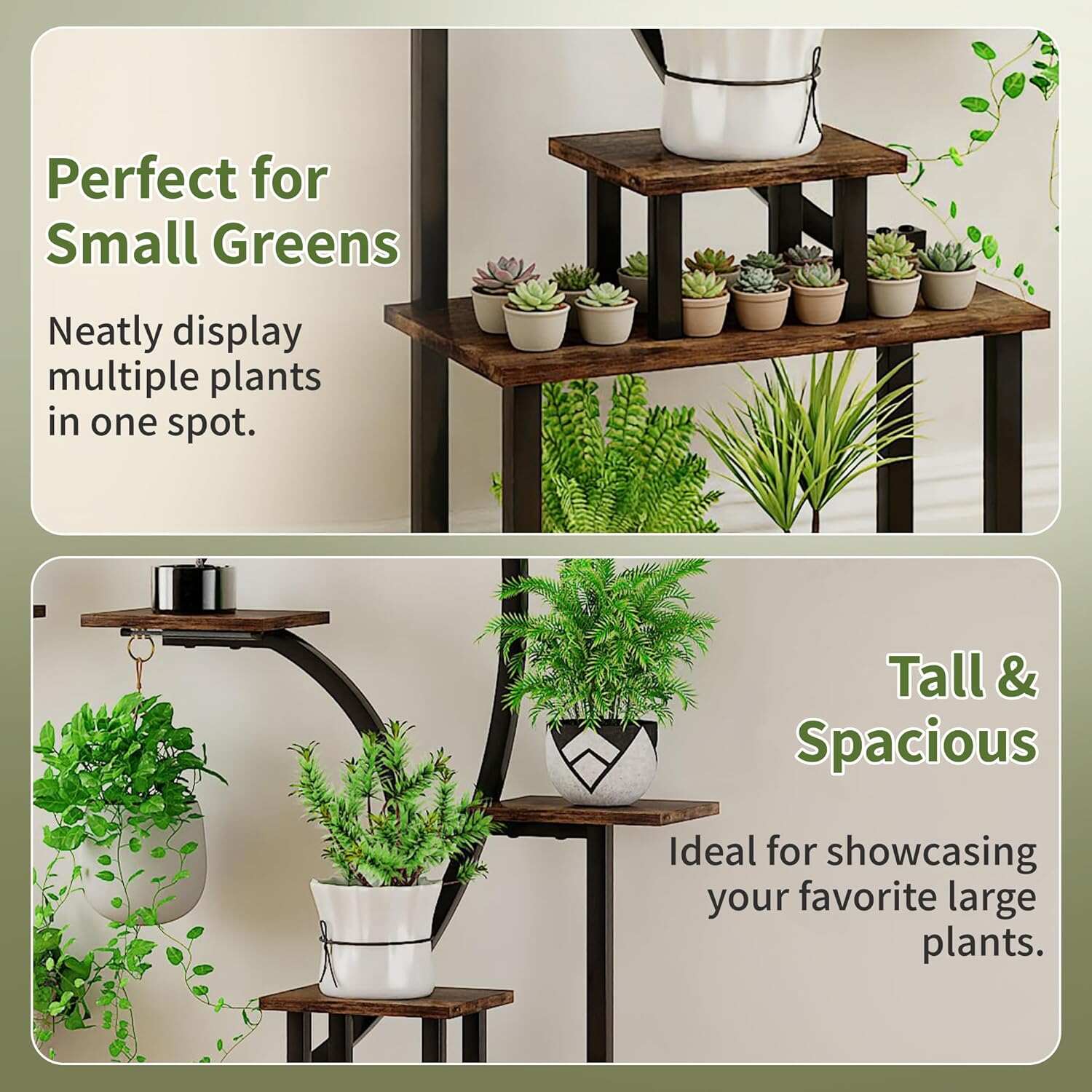 VECELO Plant Stand with Grow Light