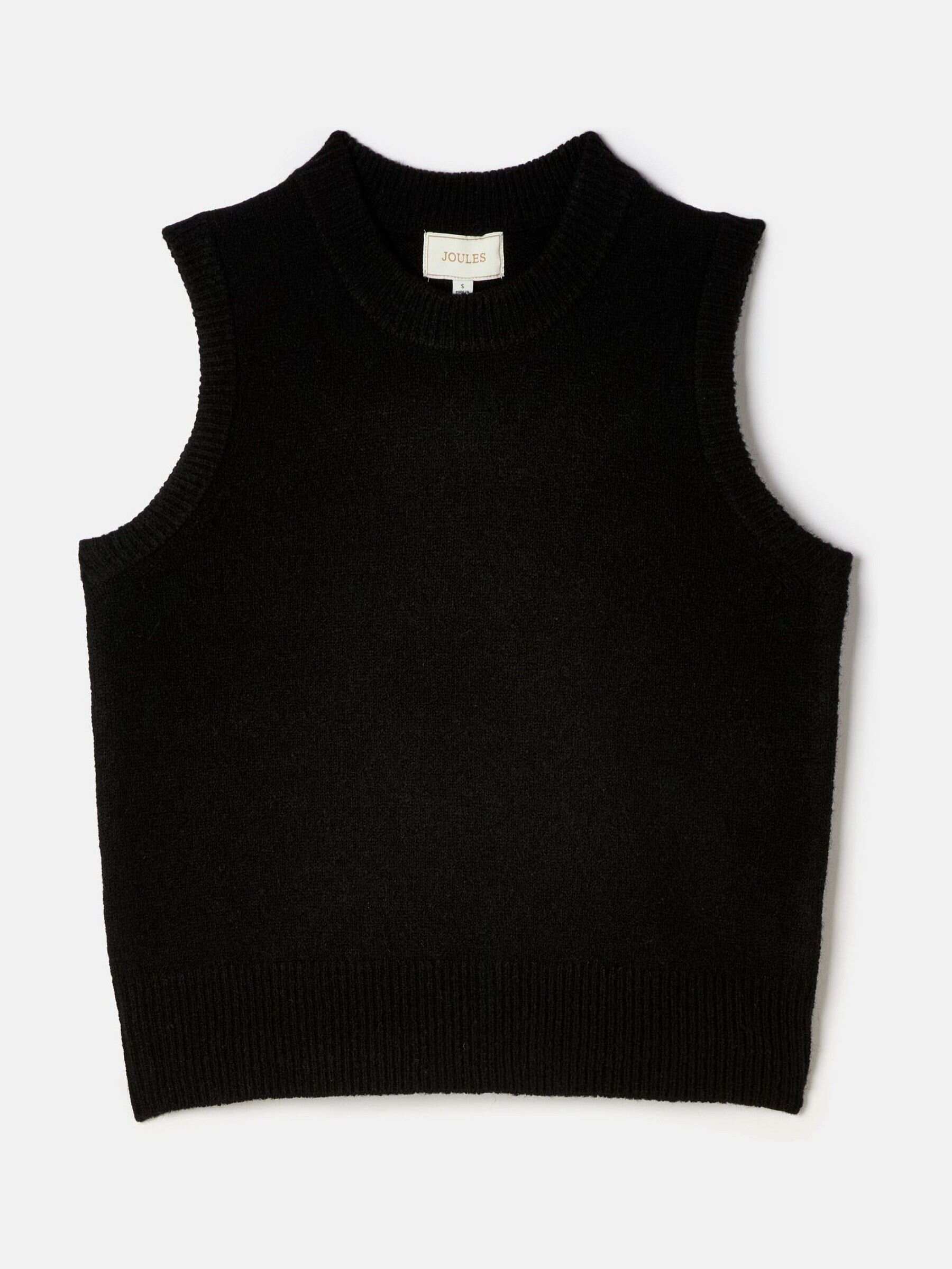 Holly Black Regular Fit Knitted Vest