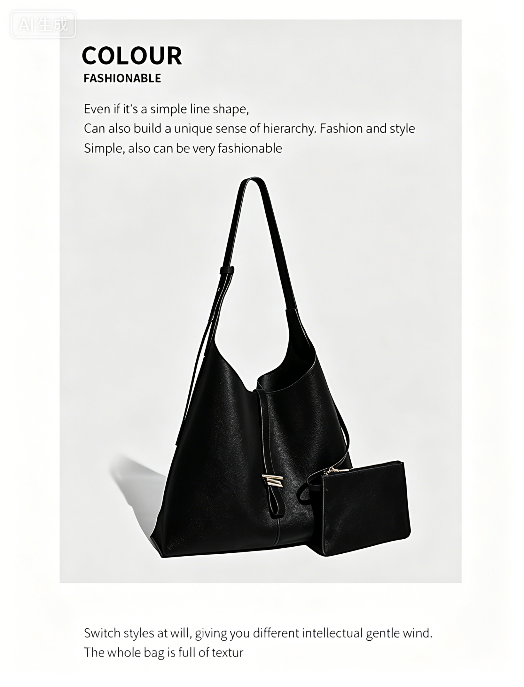 Fashionable women handbag with classic design