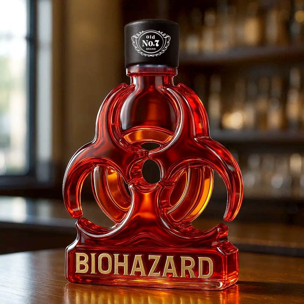 BIOHAZARD LOGO Limited Edition Whiskey Bottle