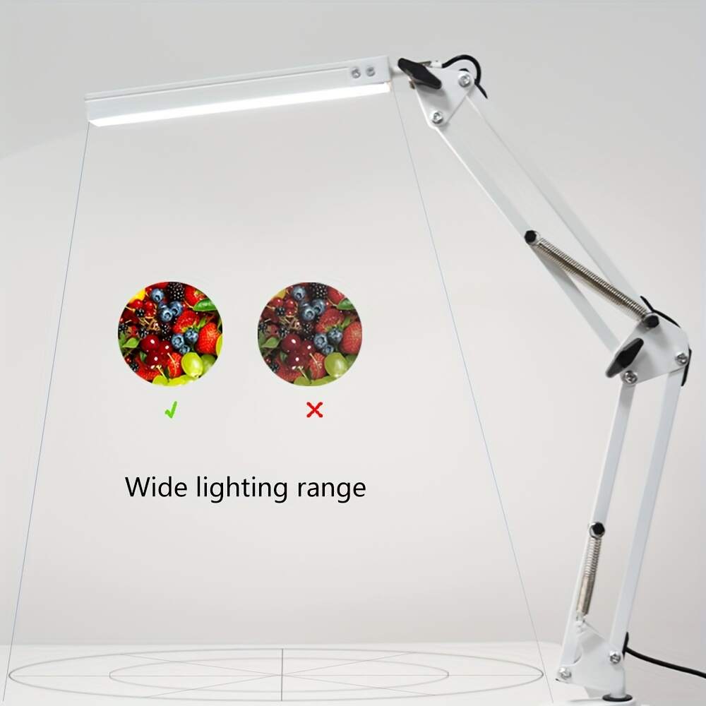 Adjustable LED Desk Lamp with Clamp - Foldable Arm, 3 Lighting Modes, USB Powered, Eye-Care Technology, Polished Metal Finish, Ideal for Office, Reading, and Study, Office Desk Light | Modern Desk Lamp | Metal Desk Lamp, Desk Lamps for Offic