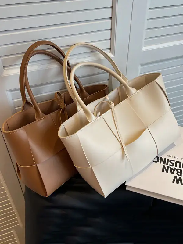 Woven Leather Tote Bag
