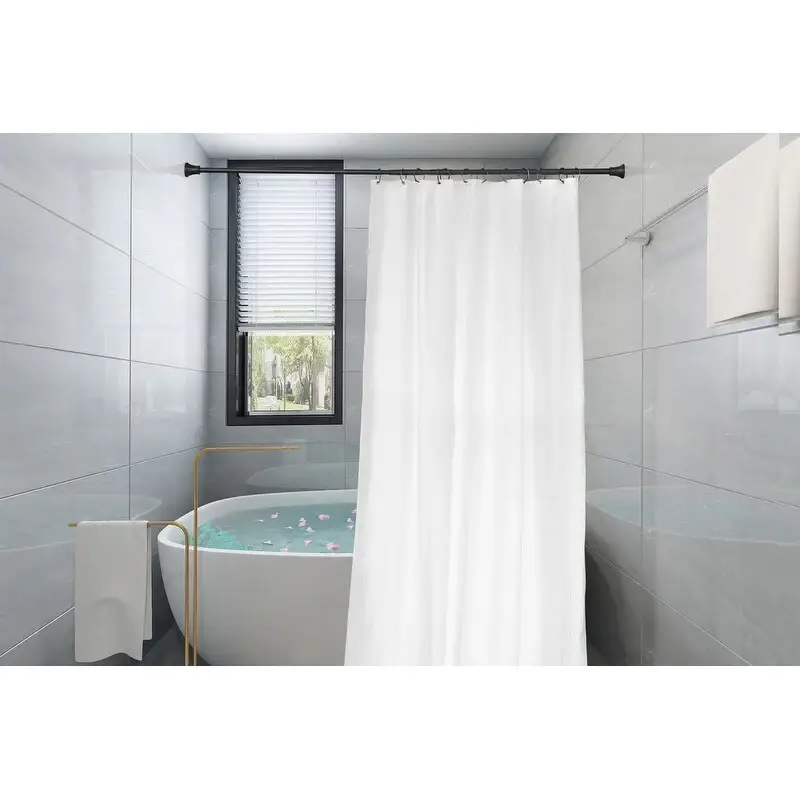 Utopia Alley Adjustable 72-Inch Shower Curtain Tension Rod - Rust-Proof Aluminum with Rubber End Cap, No Drill Installation