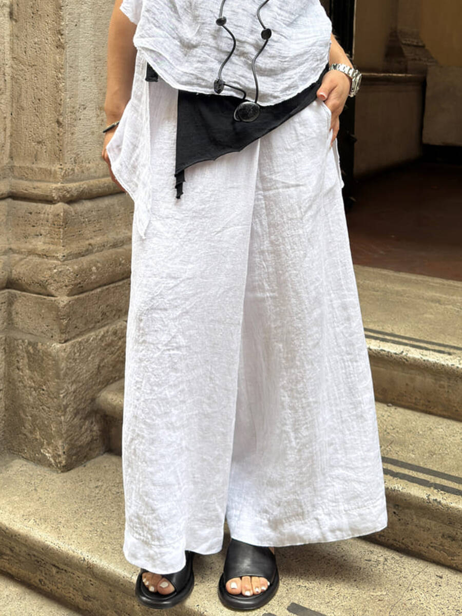 🔥Summer Arrivals🌟Women's Cotton And Linen Casual Wide Leg Pants