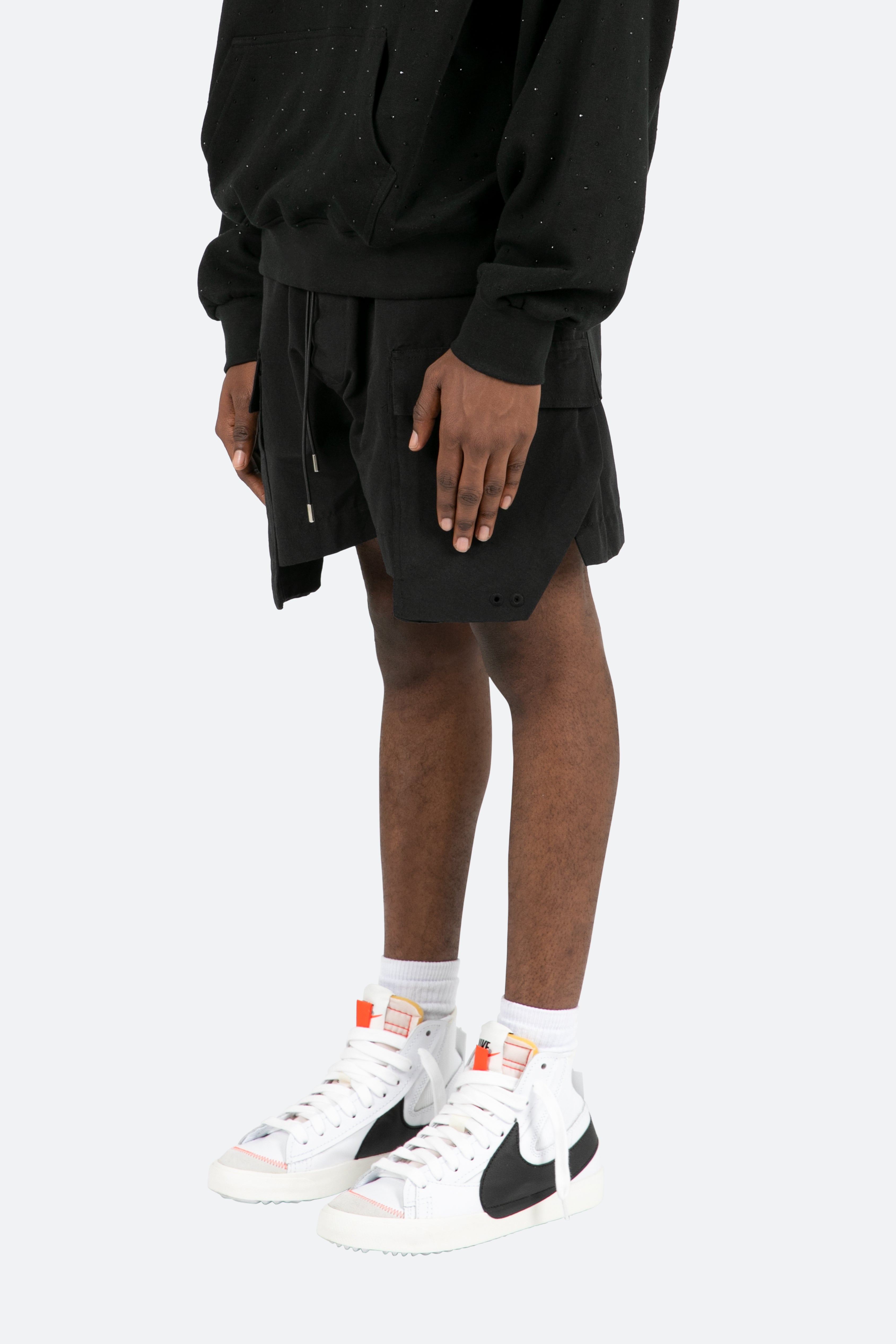 Geo Cargo Shorts - Black