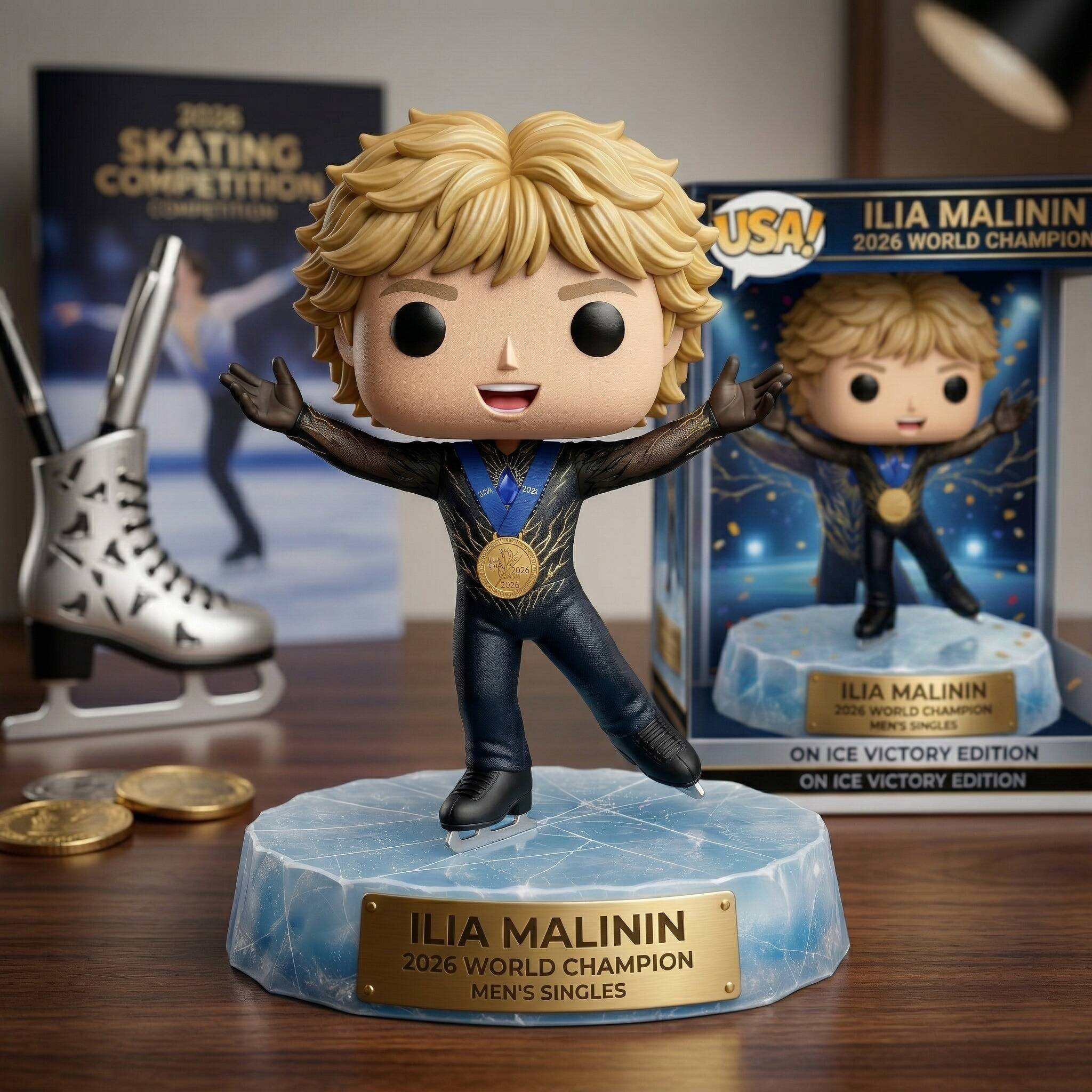 Ilia Malinin 2026 World Champion Commemorative POP!