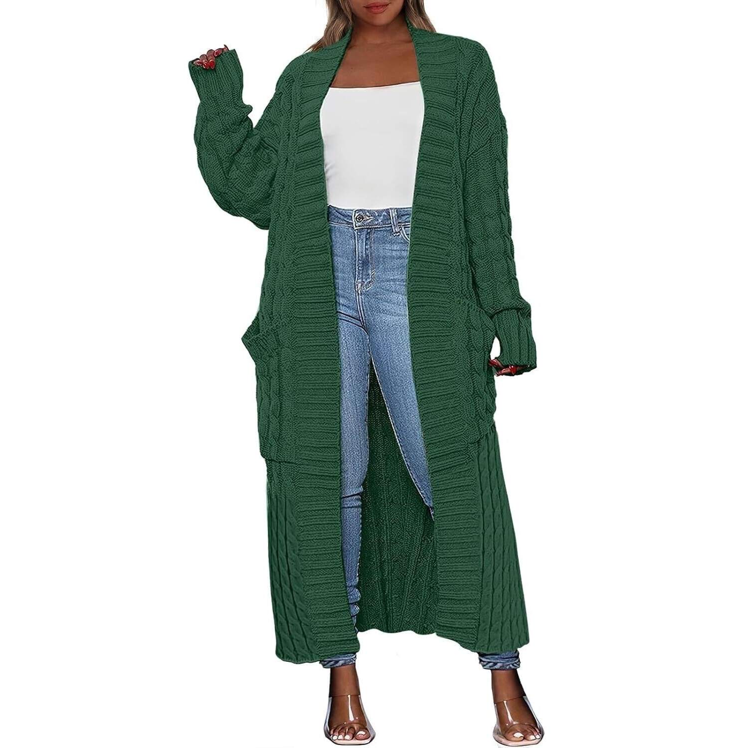 🔥 Last Day For Clearance !-Women's Long Cardigan 2026 Oversized Coat Long Sleeve Open Cardigan Knitted Extra