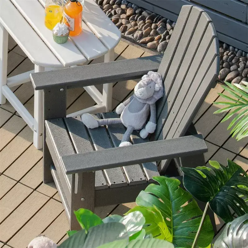 Patio Kids Adirondack Chair Outdoor Chair with Ergonomic Backrest