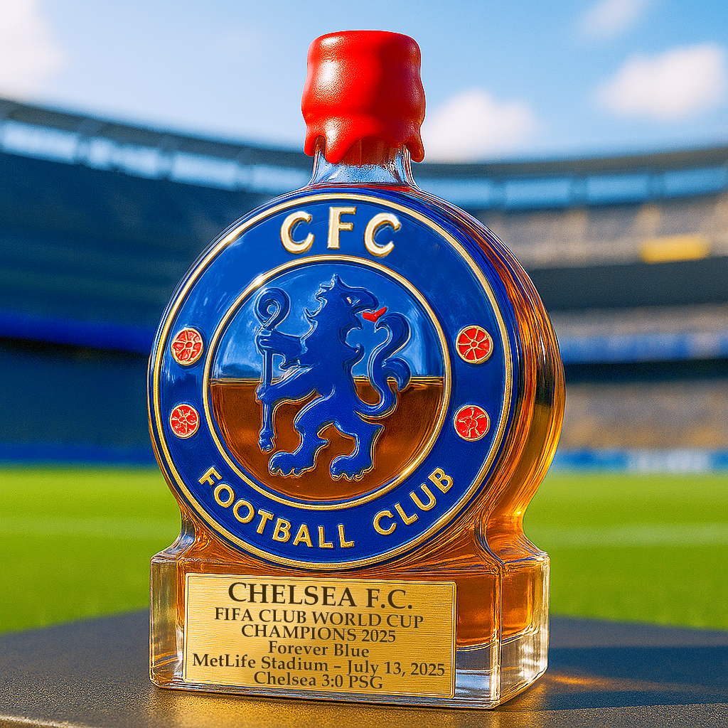 CHELSEA F.C. FIFA CLUB WORLD CUP CHAMPIONS Whiskey Bottle