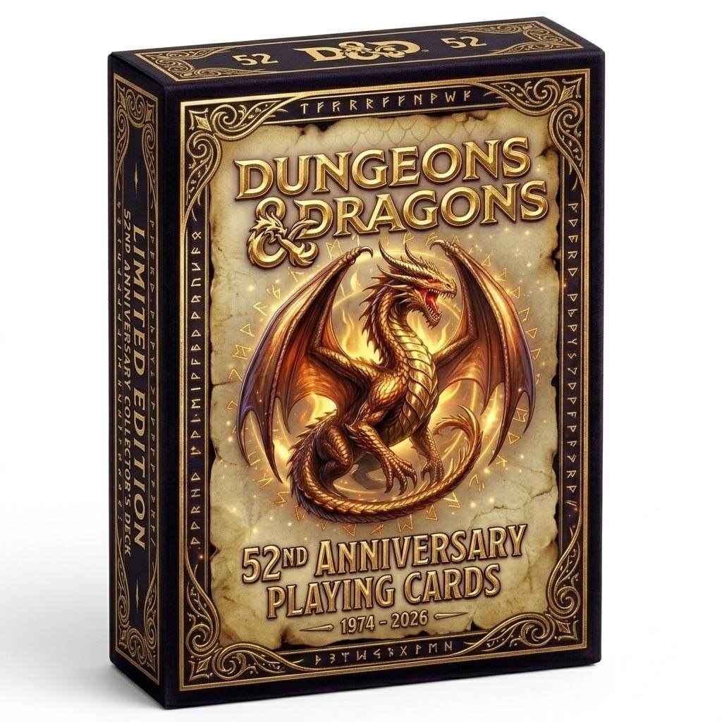 Dungeons & Dragons 52nd Anniversary Commemorative Playing Cards!