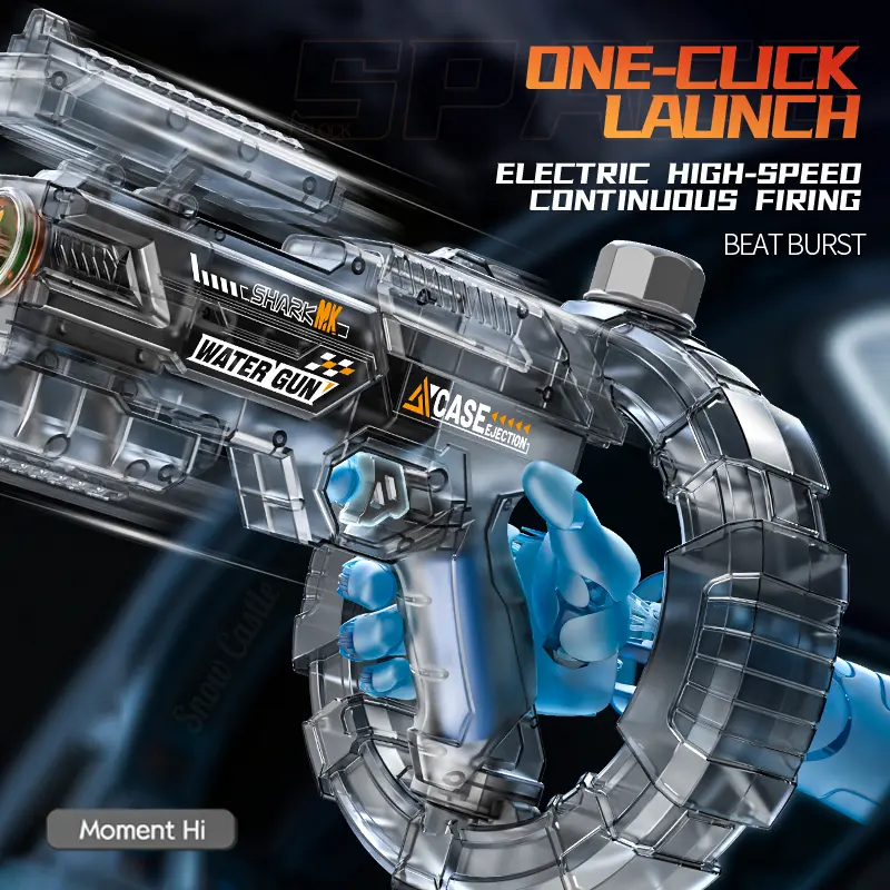 LED Electric Water Blaster with Space Energy Ring Design, High-pressure & Long-range, Large Capacit【Safe & Harmless Water Gun Toy】