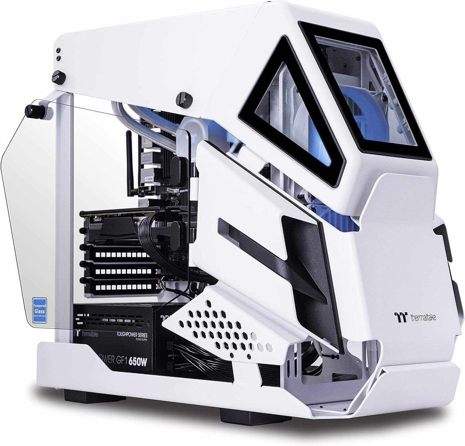 Thermaltake LCGS AH-360S AIO Liquid Cooled Gaming PC (AMD Ryzen 5 5600X 6-core,ToughRam DDR4 3600Mhz 16GB RGB,NVIDIA GeForce RTX 3060, NVMe 1TB M.2, Win 10 Home) AHW2-B550-A36-LCS
