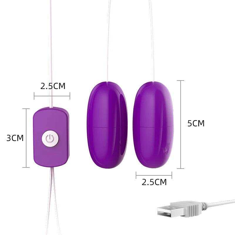 Jump Egg Pleasure Set – Licking Tongue Vibrator + USB Vibrating Egg