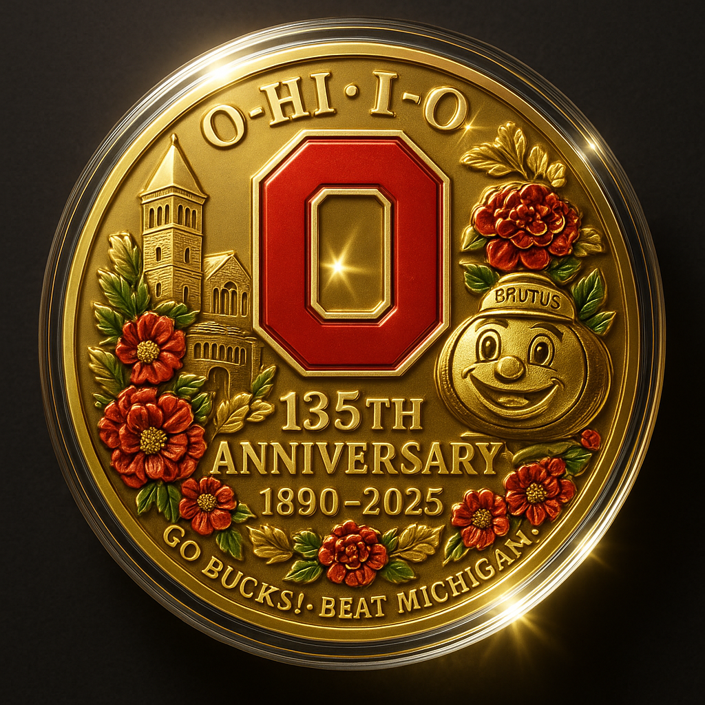 Ohio State Buckeyes 135th Anniversary Coin
