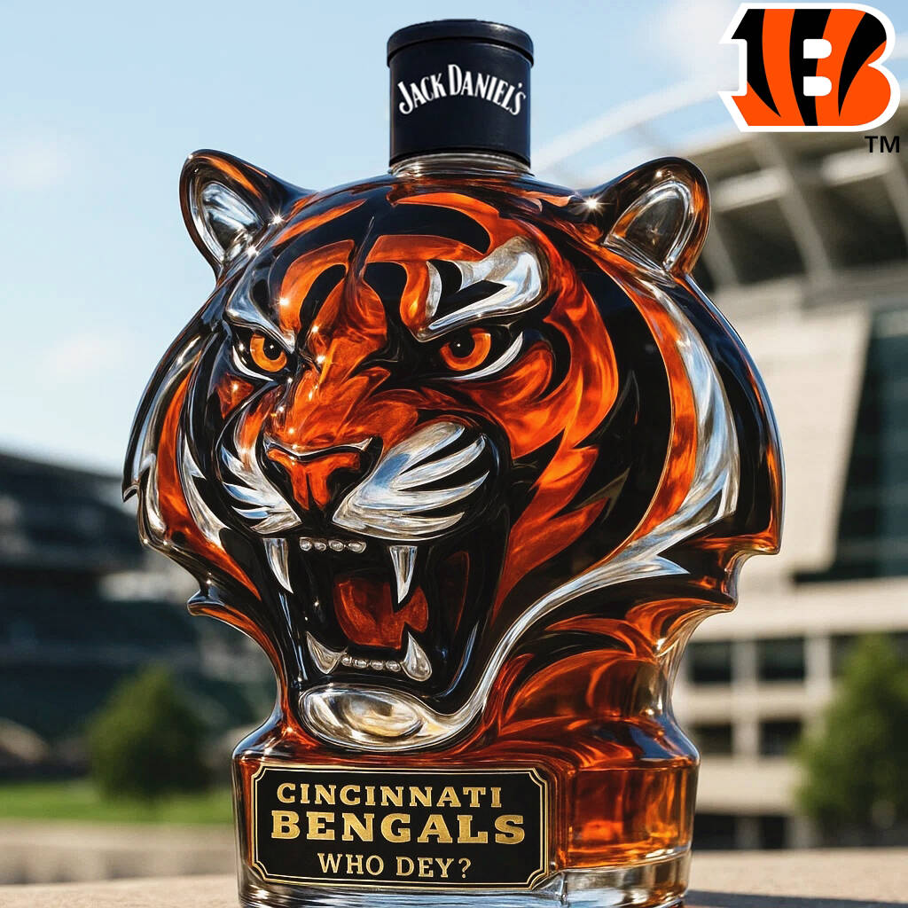 Cincinnati Bengals Whiskey Bottle
