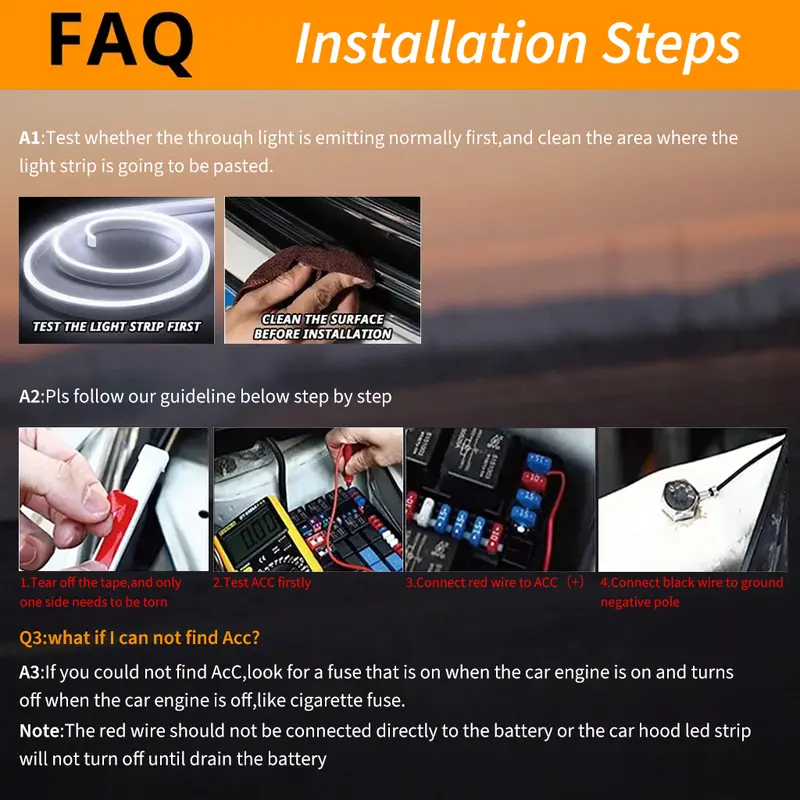 🔥Hot Sale 59% OFF✨🚗71” High Brightness Automotive Hood Gap LED Strip