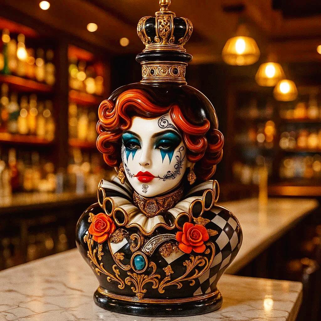 Clown Queen Whiskey Bottle