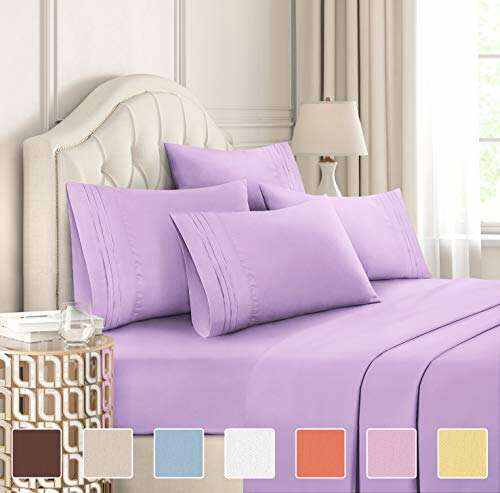4/6 Piece Bed Sheets Set- Extra Soft - Deep Pockets - Easy Fit - Breathable /Cooling - Wrinkle Free