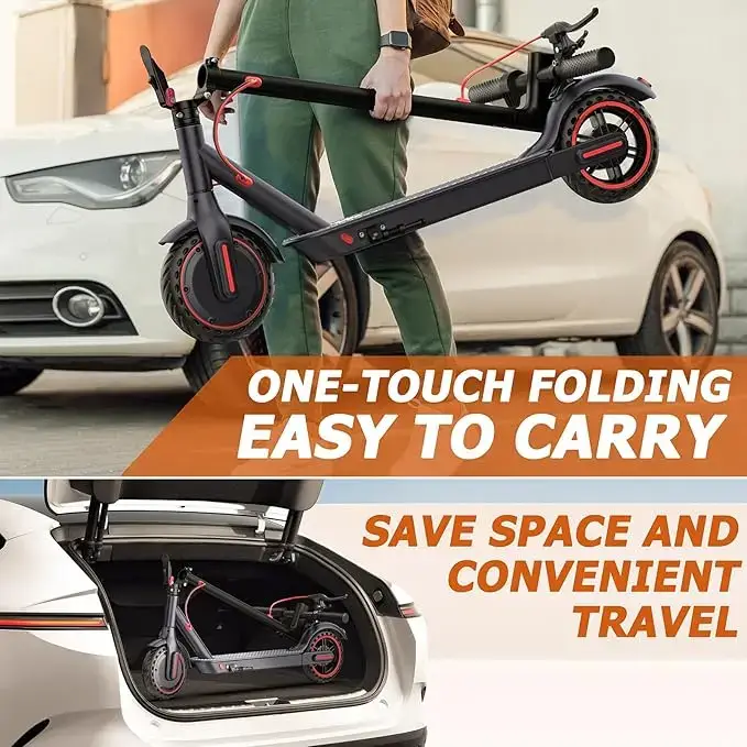 Electric Scooter 350W Motor,19 MPH Max Speed,12 Miles Range,8.5'' Foldable Scooter for Adults with APP,Foldable Commuter Scooter