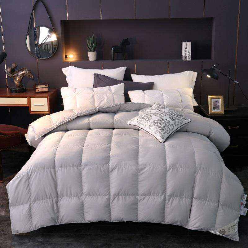 Bahiya Square Quilted Cotton Goose Down Filling Comforter